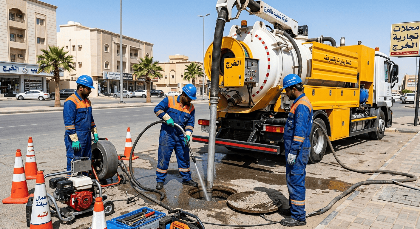 شركة تسليك مجاري بالخرج