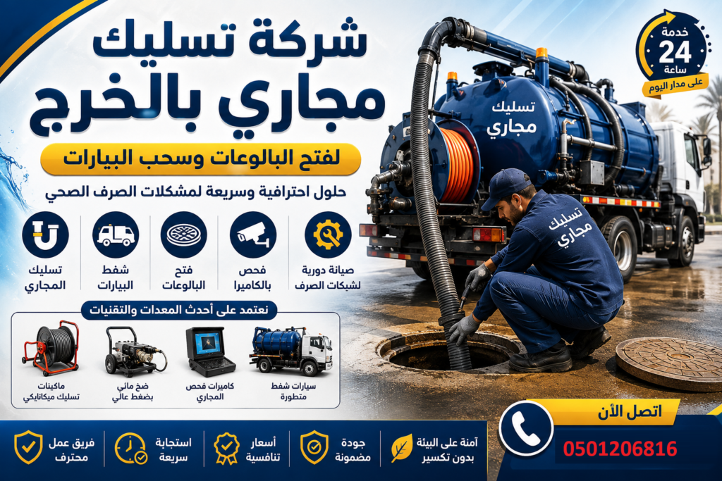شركة تسليك مجاري بالخرج