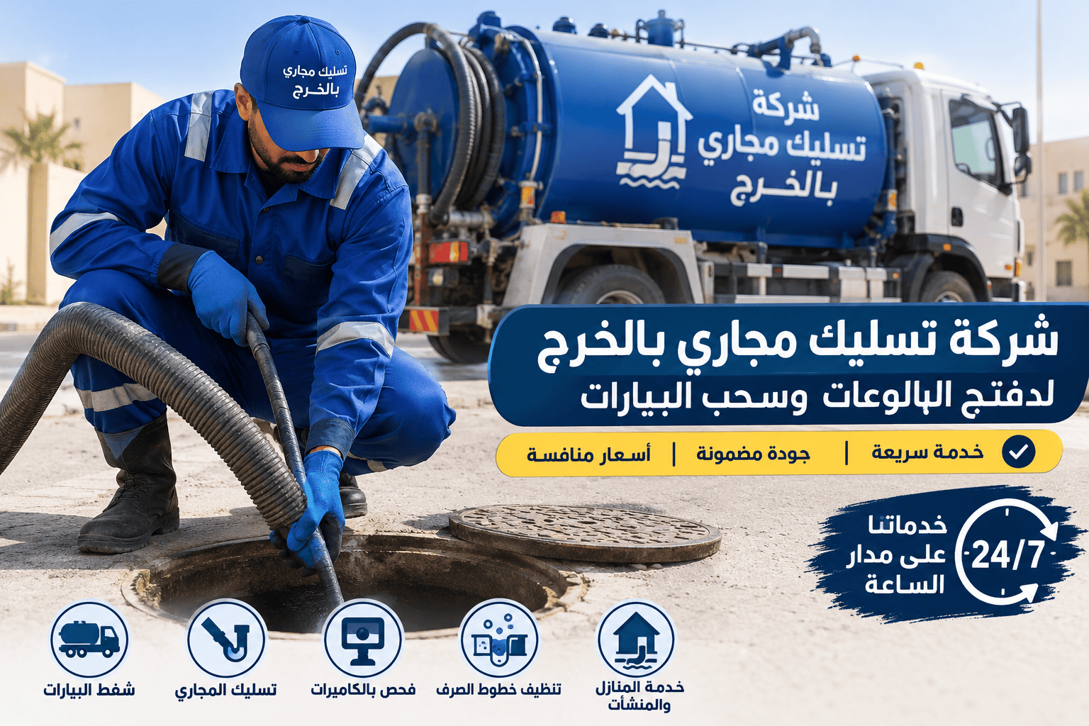 شركة تسليك مجاري بالخرج